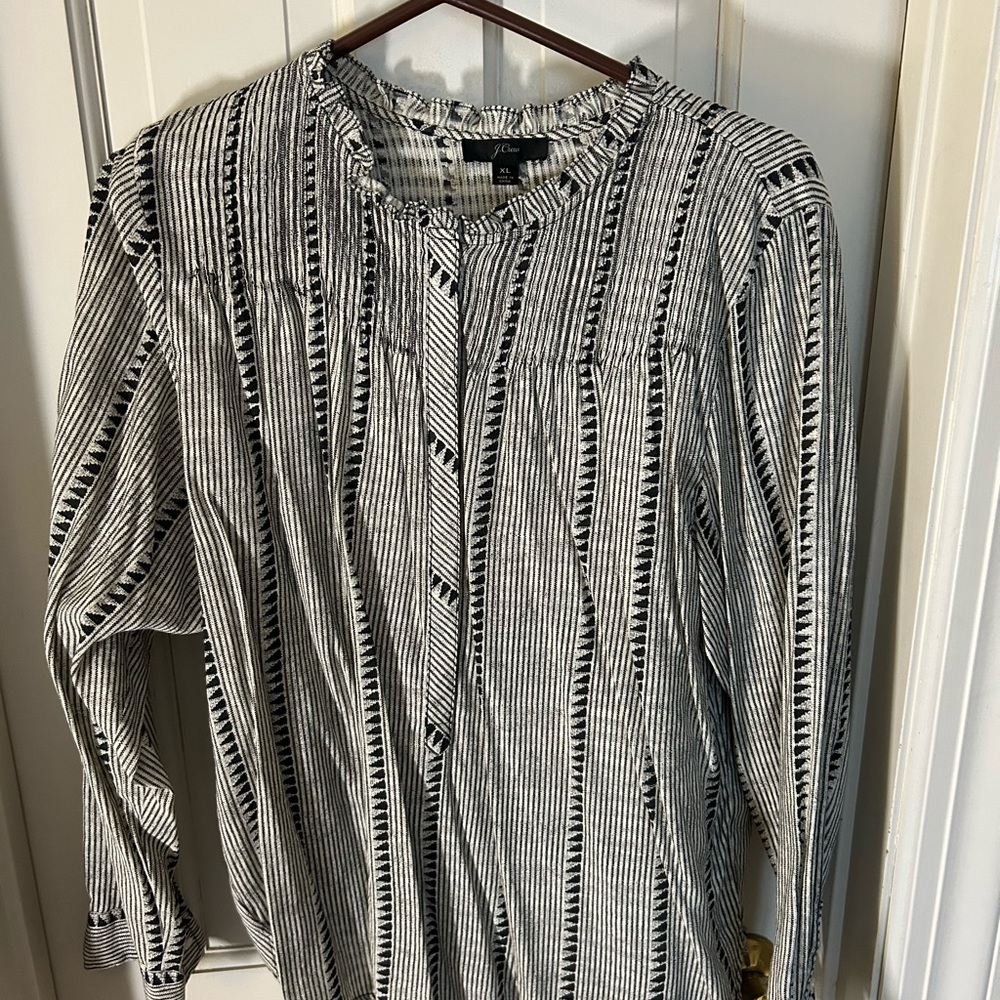 Black and White Striped Women’s Shirt